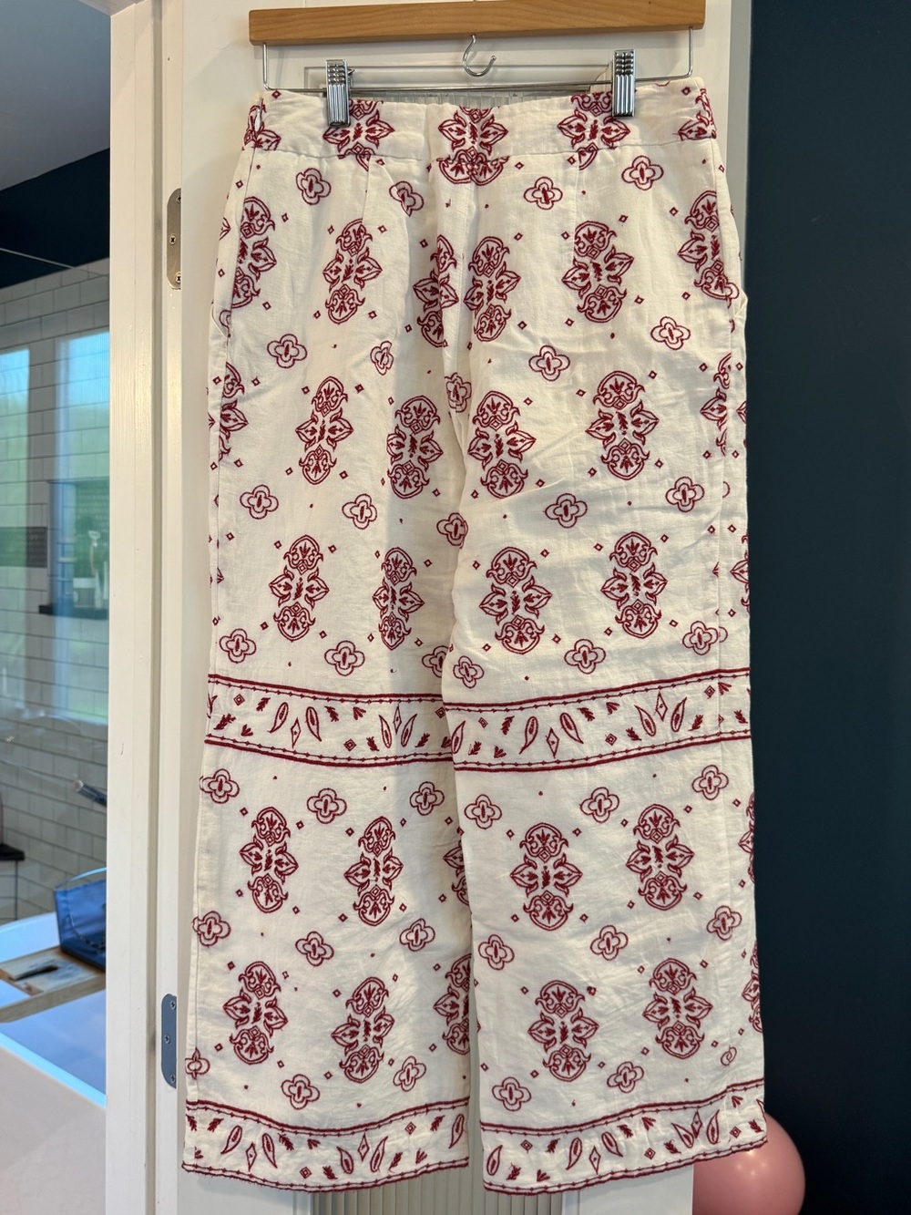 Anthropologie Linen Blend Wide Leg Pants Size 2